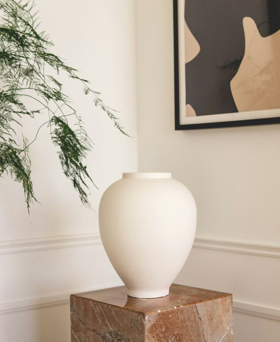 Alabaster Sculpted Vase