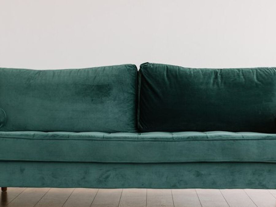 Verdant Velvet 3-Seat Sofa